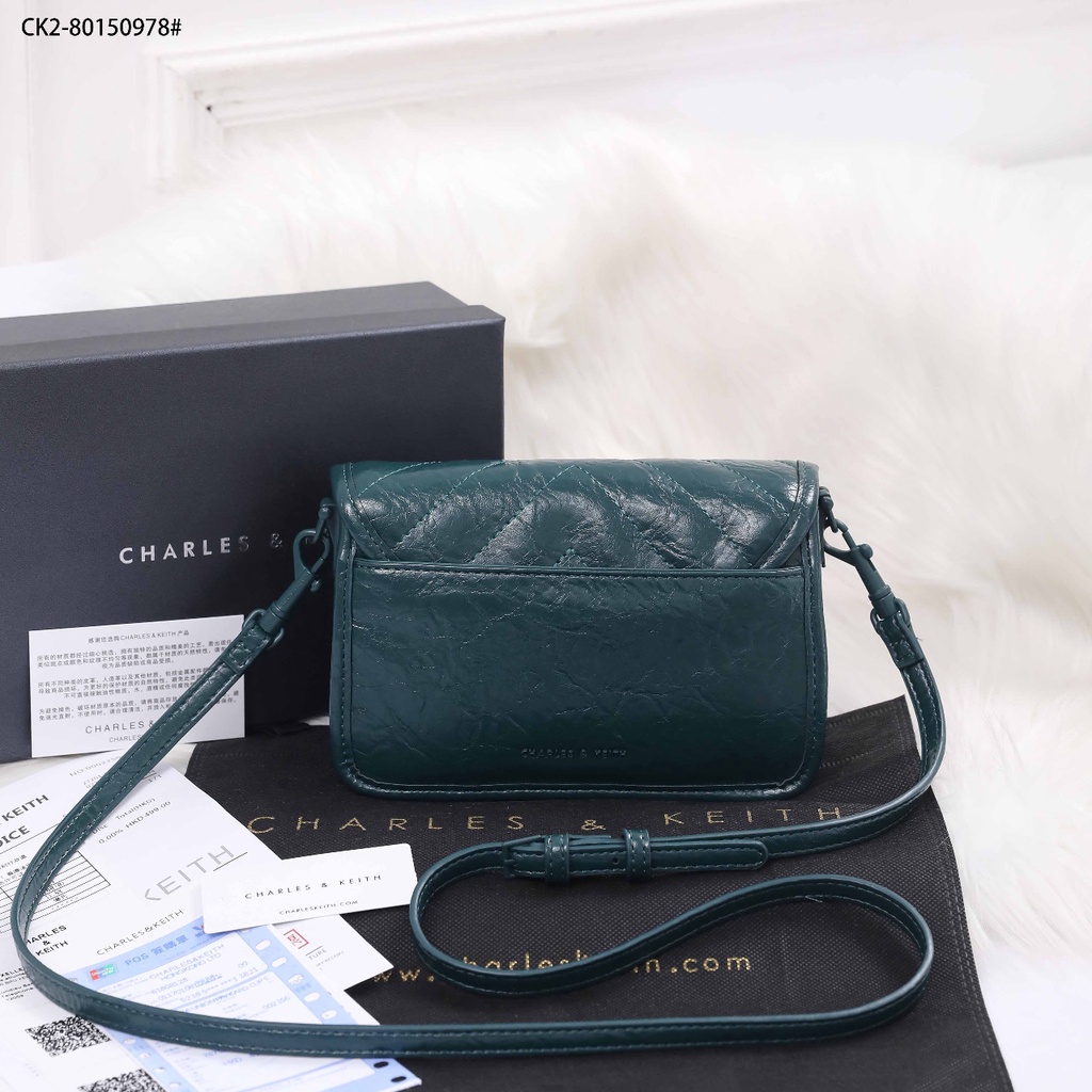 Túi Đeo Chéo Bằng Da Charles and Keith Qulited CK280150978