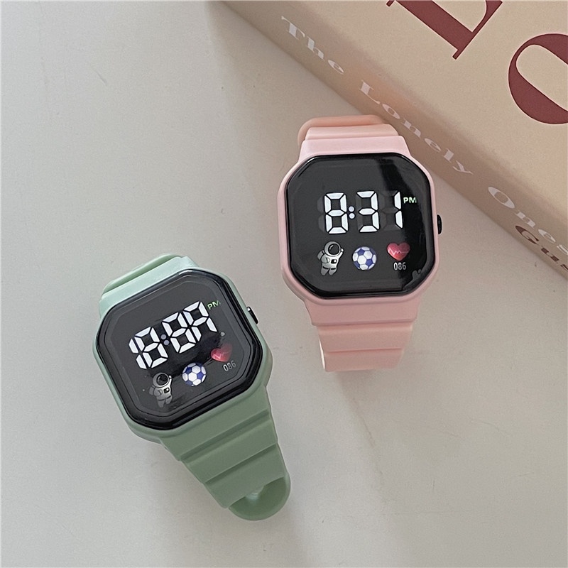 Đồng Hồ Điện Tử Dây Silicone Thể Thao Cho Học Sinh/Đồng Hồ Điện Tử Dạ Quang Thời Trang 2023