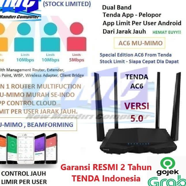 TENDA `➻ Lều cắm trại thông minh Ac6 AC1200 MU-MIMO kết nối WIFI ★★★ 8Ai