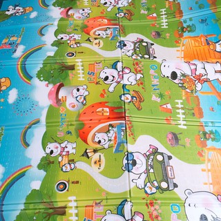 THẢM XỐP SILICON XPE 2 MẶT CHO BÉ 1.8M X 2M( dày 0.8cm)