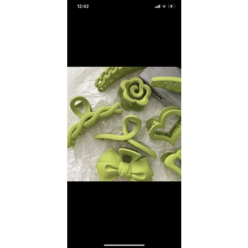 SÉT 9 KẸP NGOẠM TÓC MÀU XANH BƠ