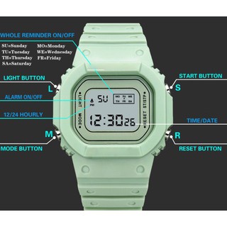 [SẴN KHO] ĐỒNG HỒ THỂ THAO NAM NỮ SPORT WATCH VUÔNG WATER RESIST THỂ THAO CAO CẤP