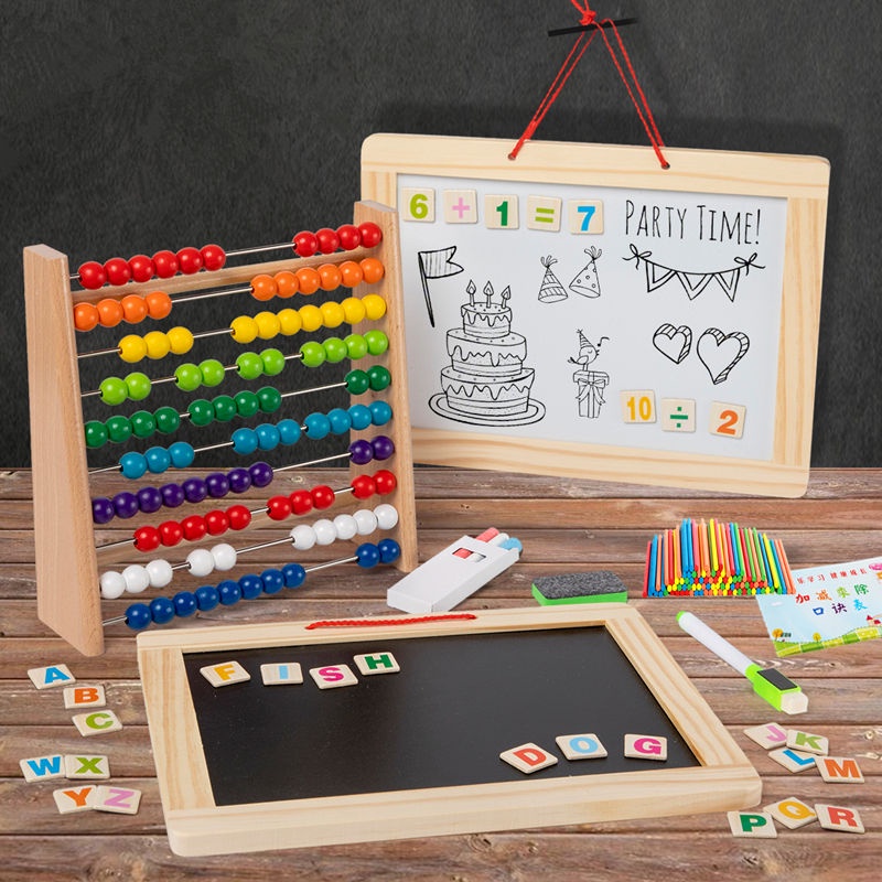 Spot goods# children's computer frame kindergarten Abacus elementary school students' abacus arithmetic addition and subtraction teaching aids counter early education educational toys ]