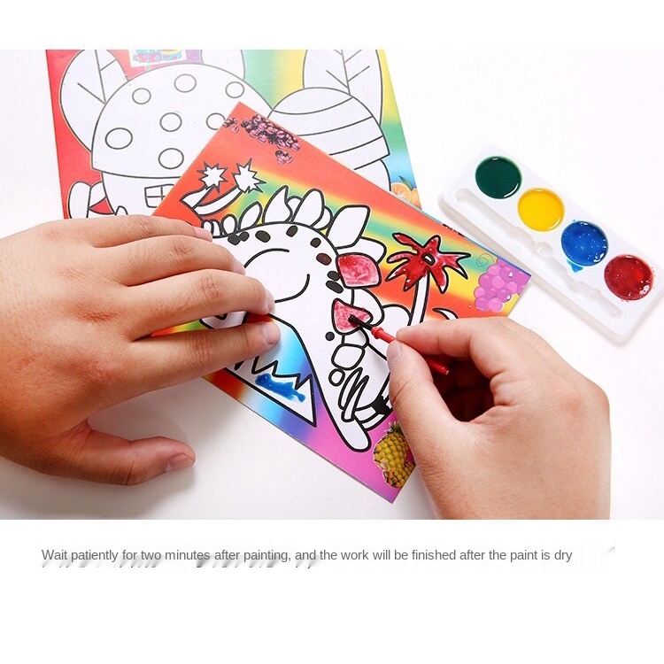 Đồ Chơi Tranh Màu Nước 2 Mặt Diy Cho Trẻ Em