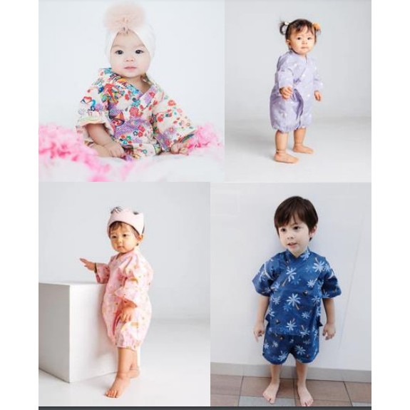 Bộ quần áo Yukata cao cấp cho bé (quà tặng bỉm Merries)