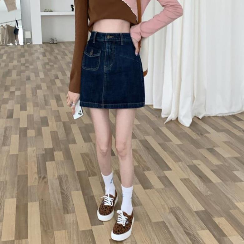 Chân váy jean Chữ A Lưng Cao Thời Trang Mùa Hè Cho Nữ | BigBuy360 - bigbuy360.vn