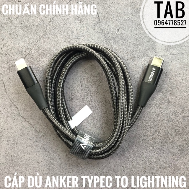 Cáp Dù Anker PowerLine+ II UsbC to Lightning 0,9m