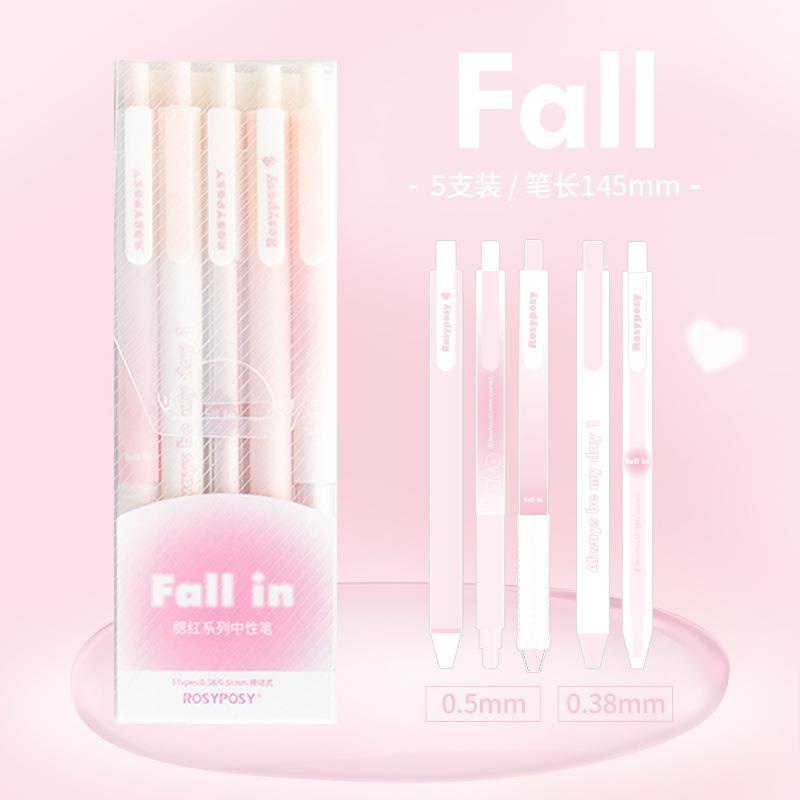 Bộ Bút Mực Gel Dạng Nhấn 3 Phong Cách Màu Tươi Mới Macron Dành Cho Học Sinh