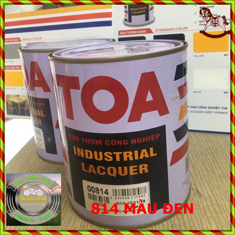 Sơn thơm công nghiệp Toa màu đen 1kg