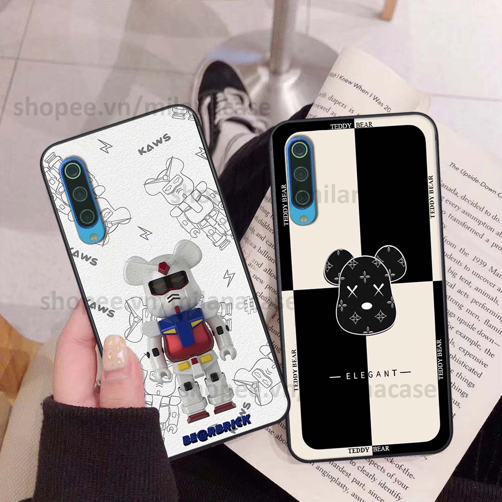 Ốp Xiaomi Mi 9 SE gấu be@rBrick gấu Teddy Kaws siêu đẹp, phong cách, cá tính