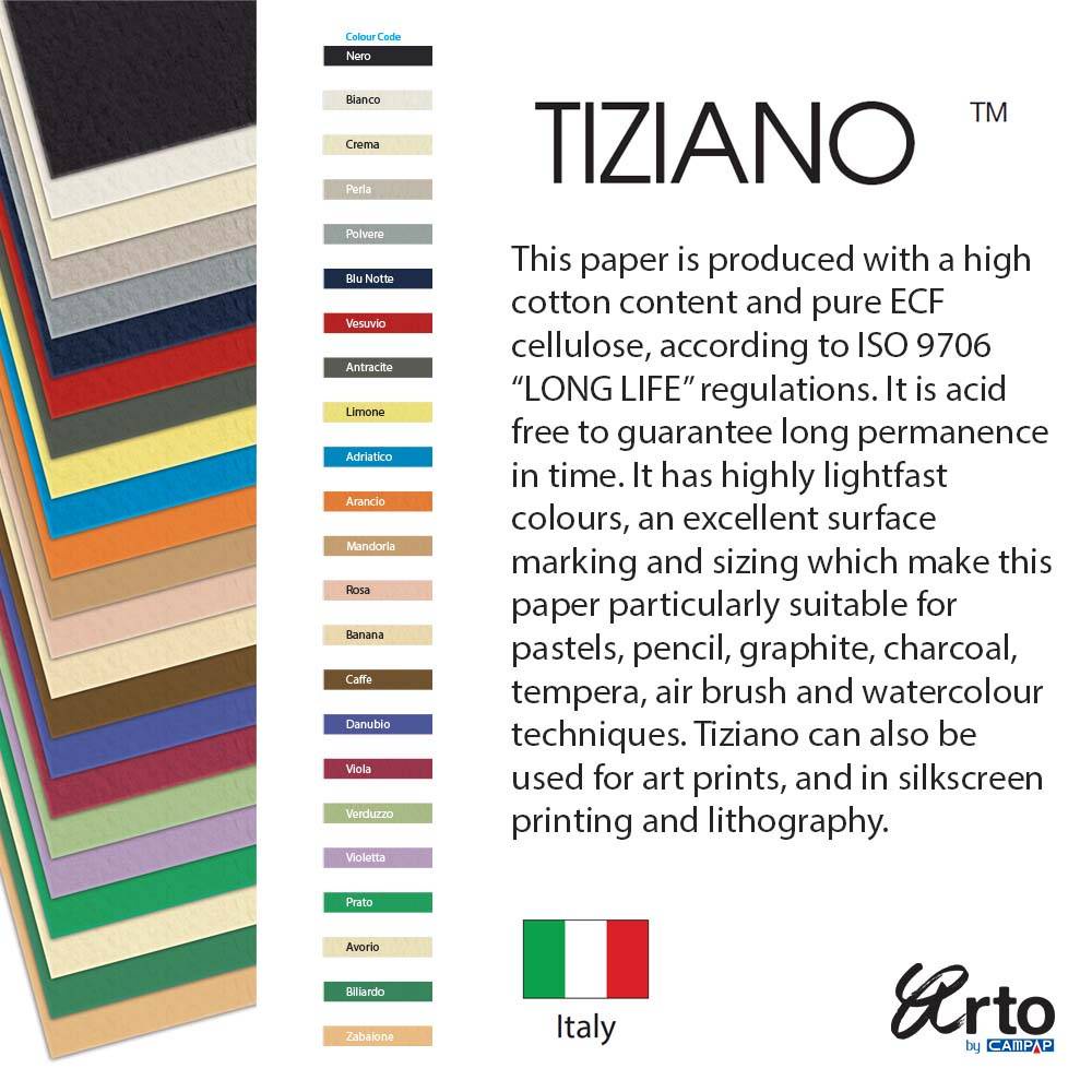 Giấy vẽ Campap Tiziano Pastel Colour Paper 160gsm - A4