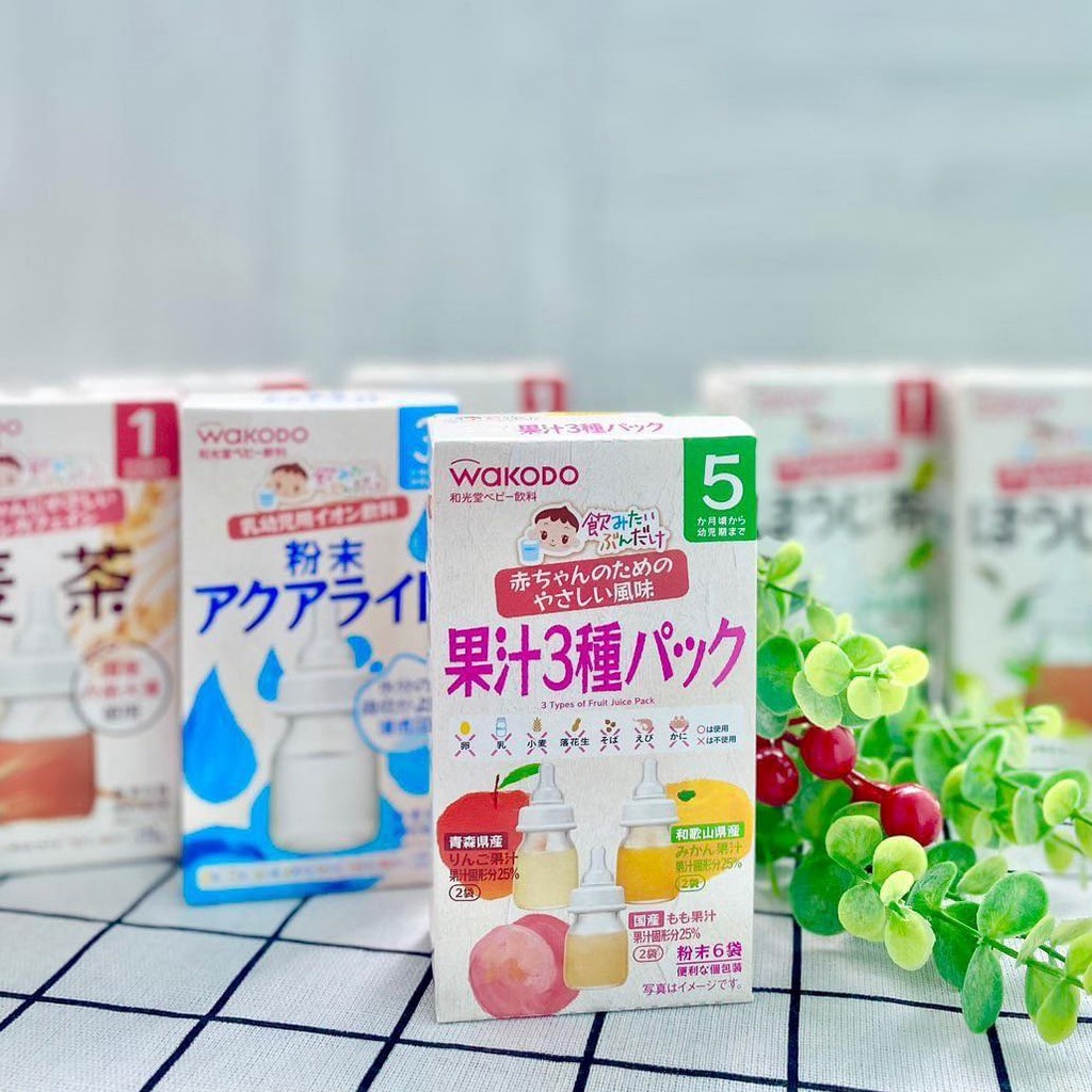 Trà Wakodo Cho Bé Vị Lúa Mạch Hoa Quả Điện Giải Trà Xanh Cho Bé Từ 1 Tháng Thơm Ngon Chống Táo Bón Tưa Lưỡi Date 2022