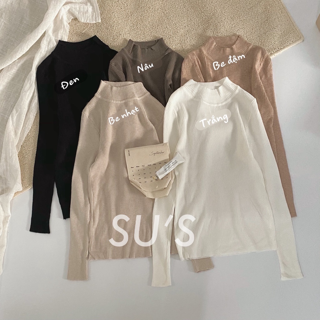Áo len tăm cổ 3cm dáng body A1966 SUSTORE