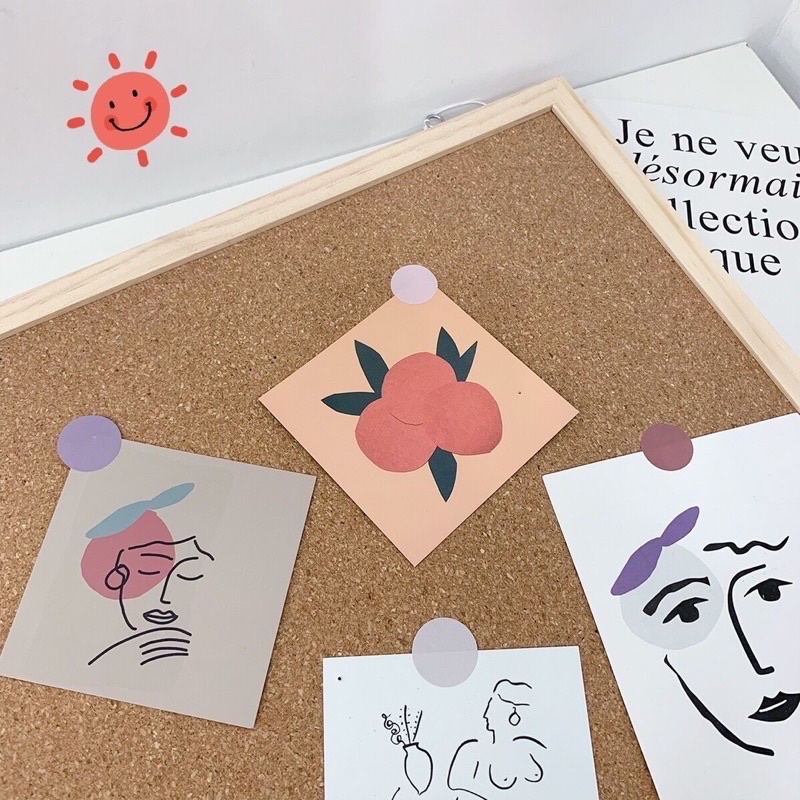 Sticker tròn nhiều màu sắc trang trí