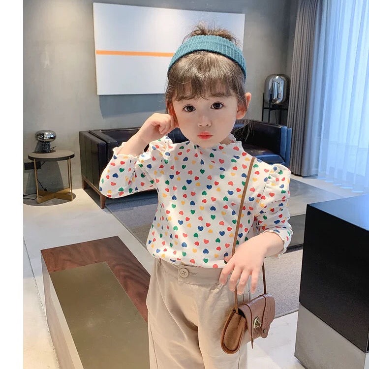 Áo Thun Tay Dài Phong Cách Hàn Quốc Nhật Bản Thời Trang Xuân Thu 2022 Cho Bé Gái
