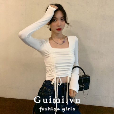 Áo Thun Nữ Dài Tay Cổ Tròn Thời Trang Thu Đông