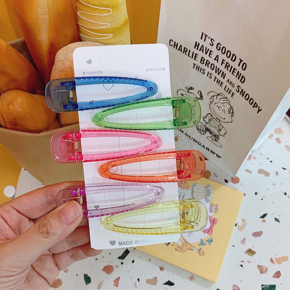 Kẹp Tóc Bằng Nhựa Nhiều Màu Dễ Thương Cho Nữ