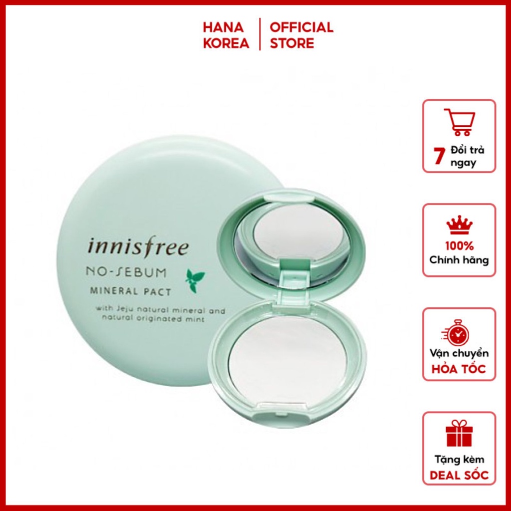 PHẤN PHỦ Nén Innisfree No Sebum Mineral Pact 8,5g