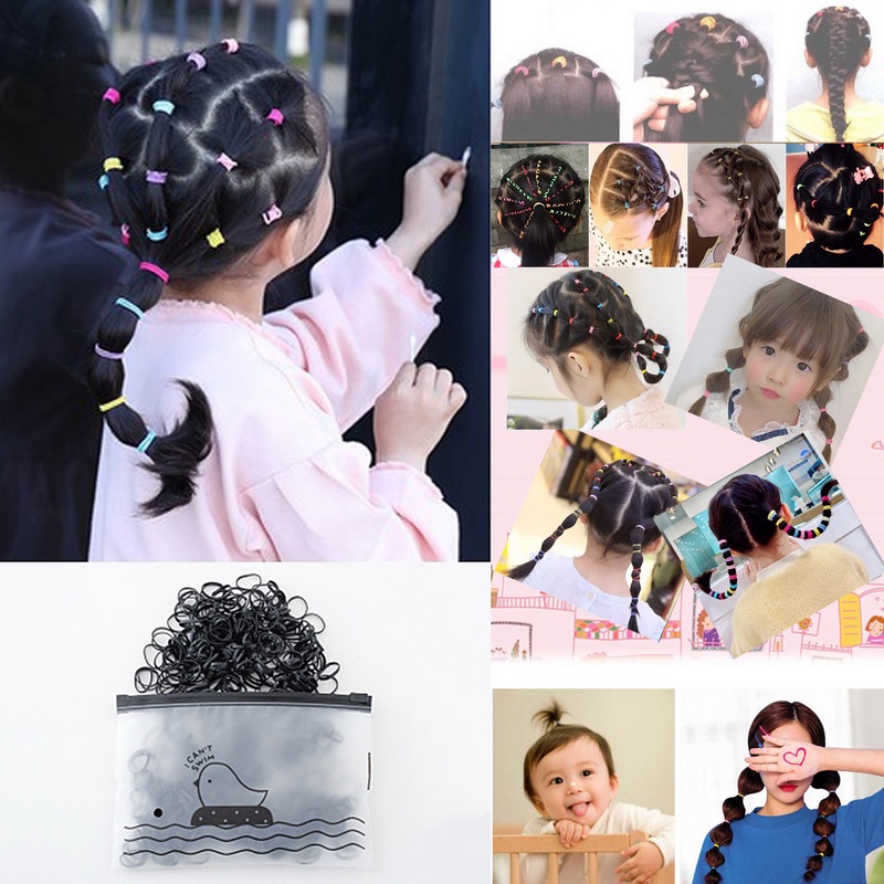 5000pcs Colorful Hair Tie Black Small Rubber Band For Female Hair Tie High Elasticity And Durable Rubber Band XWNYDER