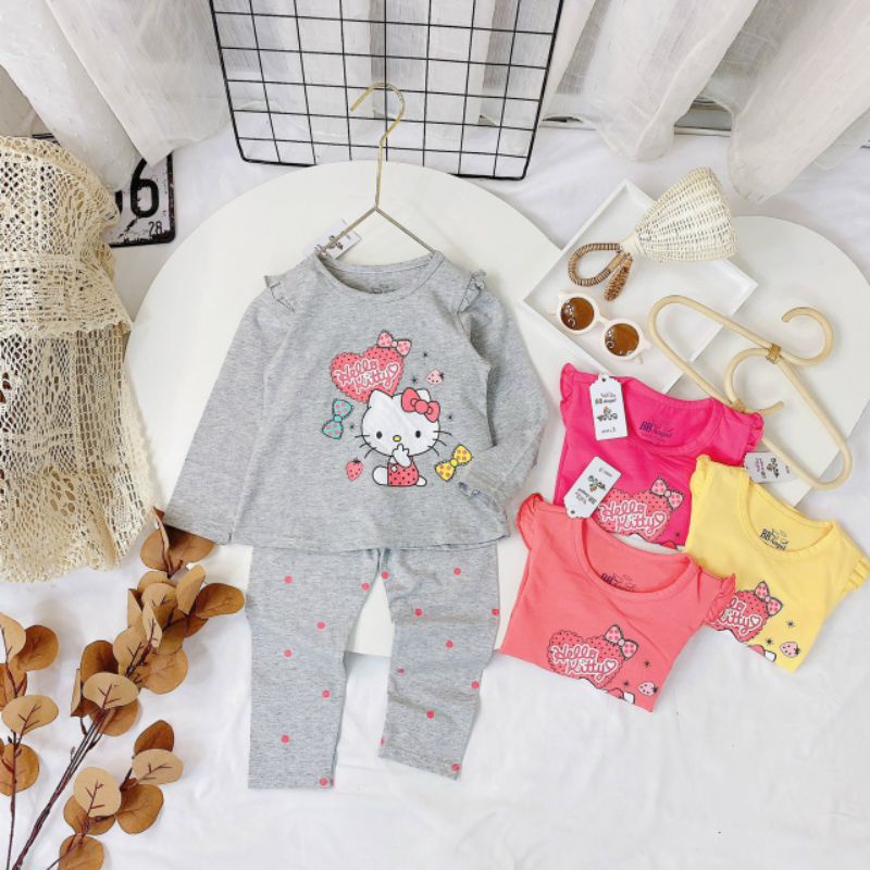 ✓8-31kg✓ Bộ thu đông dài tay bé gái chất cotton 100% hàng nhà máy Bb Angel