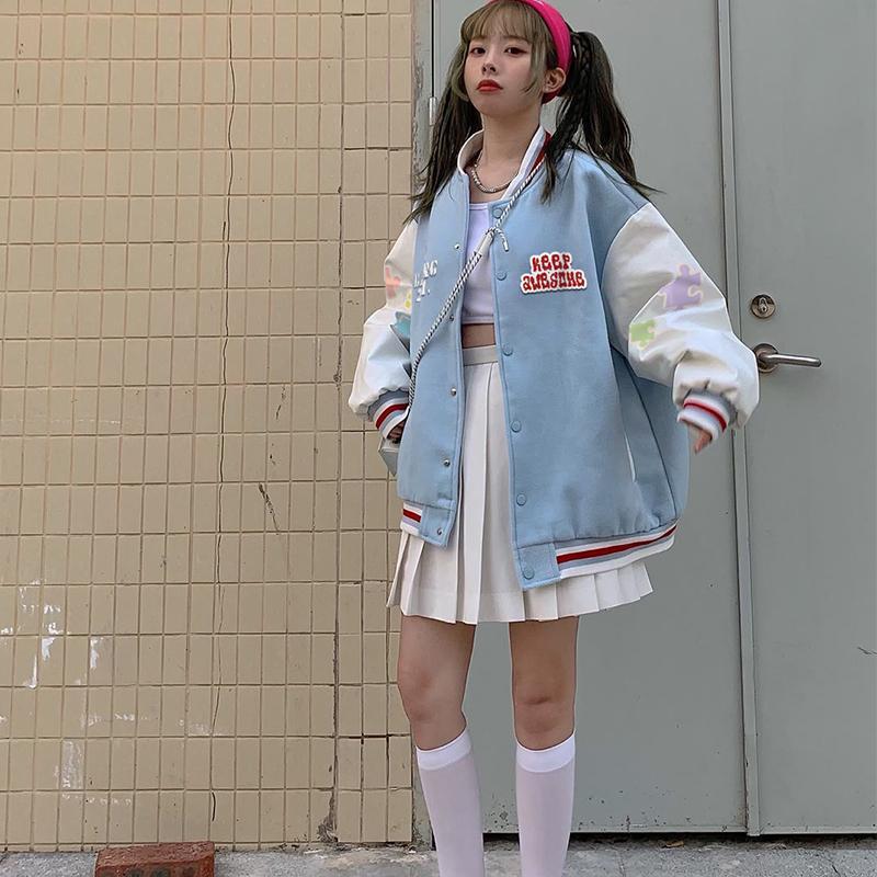 Áo Khoác Bóng Chày Phong Cách Vintage Cho Nữ | BigBuy360 - bigbuy360.vn