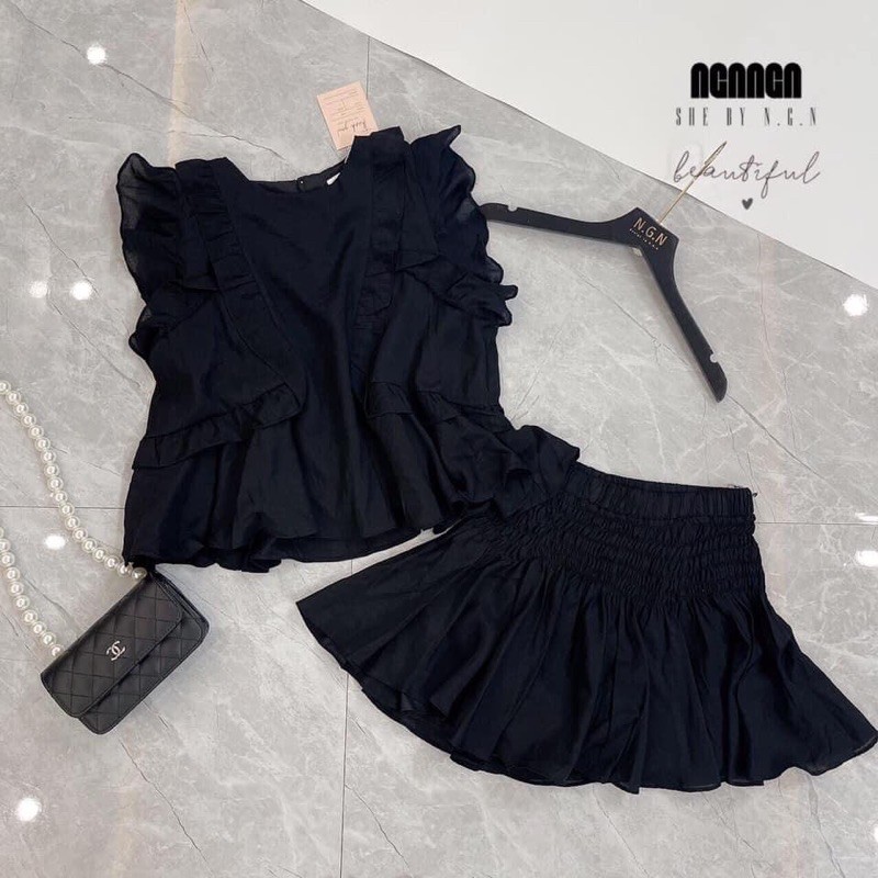 BỘ ĐŨI BÈO CHÂN VÁY BO CHUN 3 MÀU | BigBuy360 - bigbuy360.vn