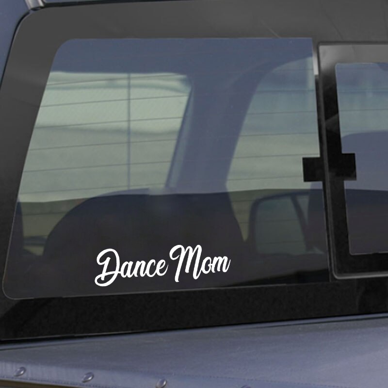 Decal dán trang trí xe hơi hoạ tiết Dance Mom bằng chất liệu vinyl kích thước 17CM*4.6CM