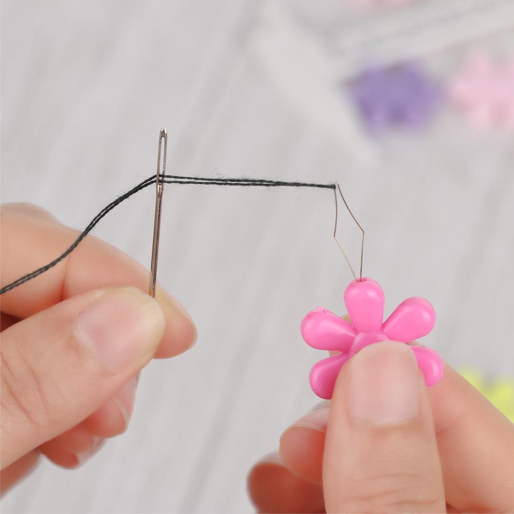 MUVAKO Bộ 10 Kim Chỉ Bằng Nhựa Hình Bông Hoa
