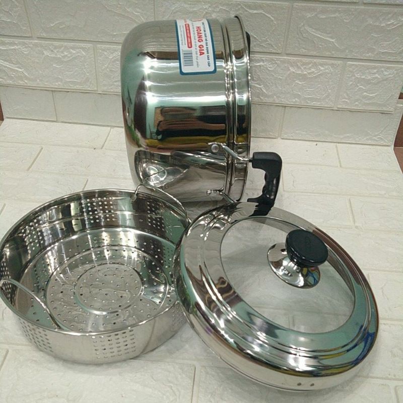 Bộ nồi inox  luộc gà ,hấp xôi