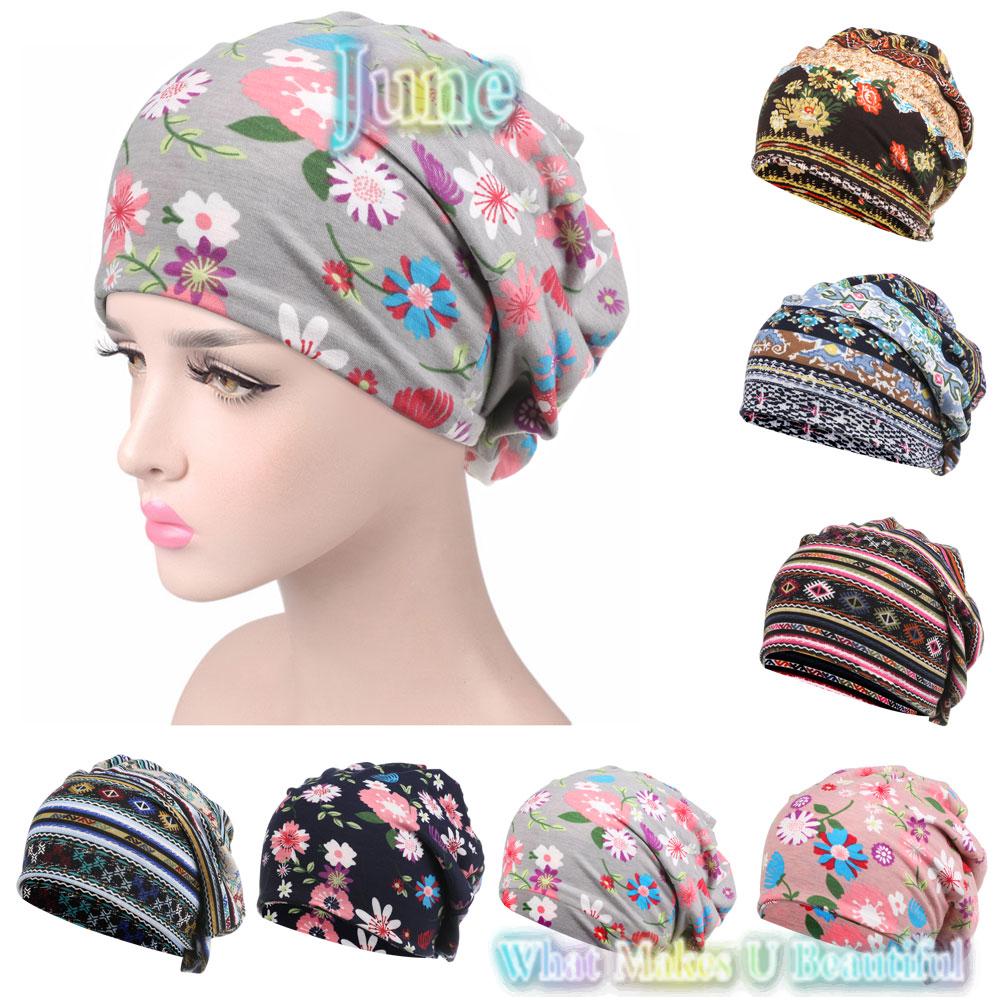 Mũ Trùm Đầu Bằng Cotton Mềm Co Giãn Giữ Ấm Phong Cách Hồi Giáo Cho Nữ