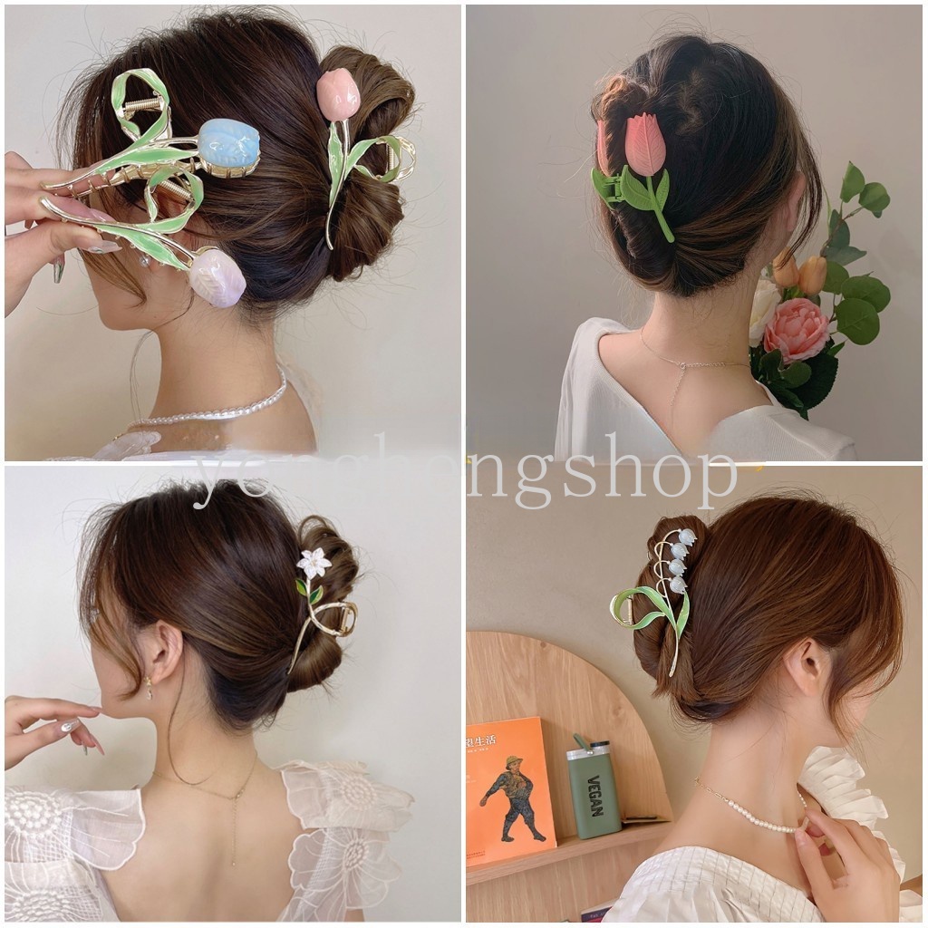 Kẹp TóC HìNh Hoa Lá BằNg Kim LoạI ThờI Trang Cho Nữ