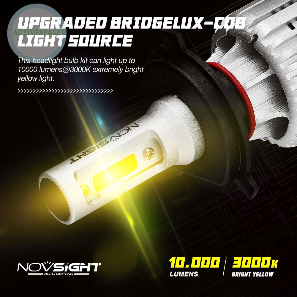 NOVSIGHT Đèn Pha Led H4 Cob 72w 10000lm Siêu Sáng Cho Xe Hơi