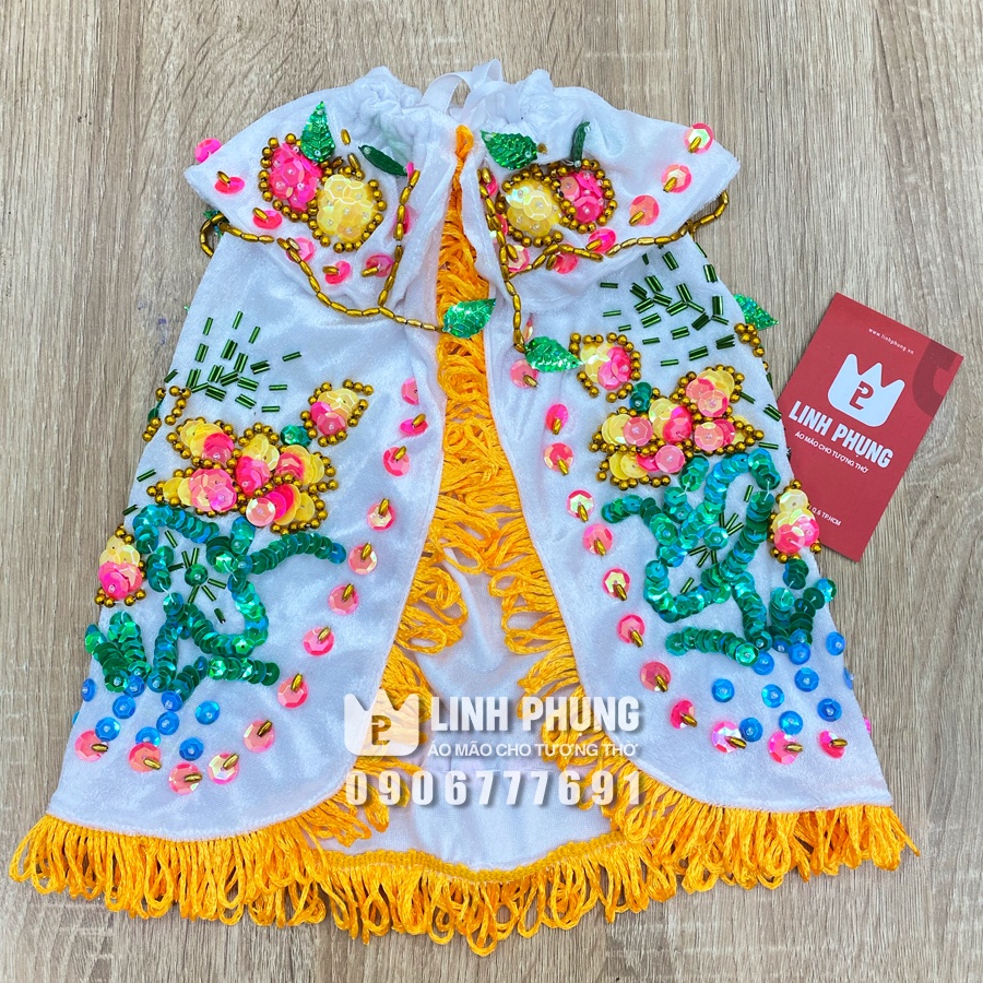 Áo choàng Quan Âm nhung kết cườm - 20cm, 40cm, 50cm, 60cm - QAK