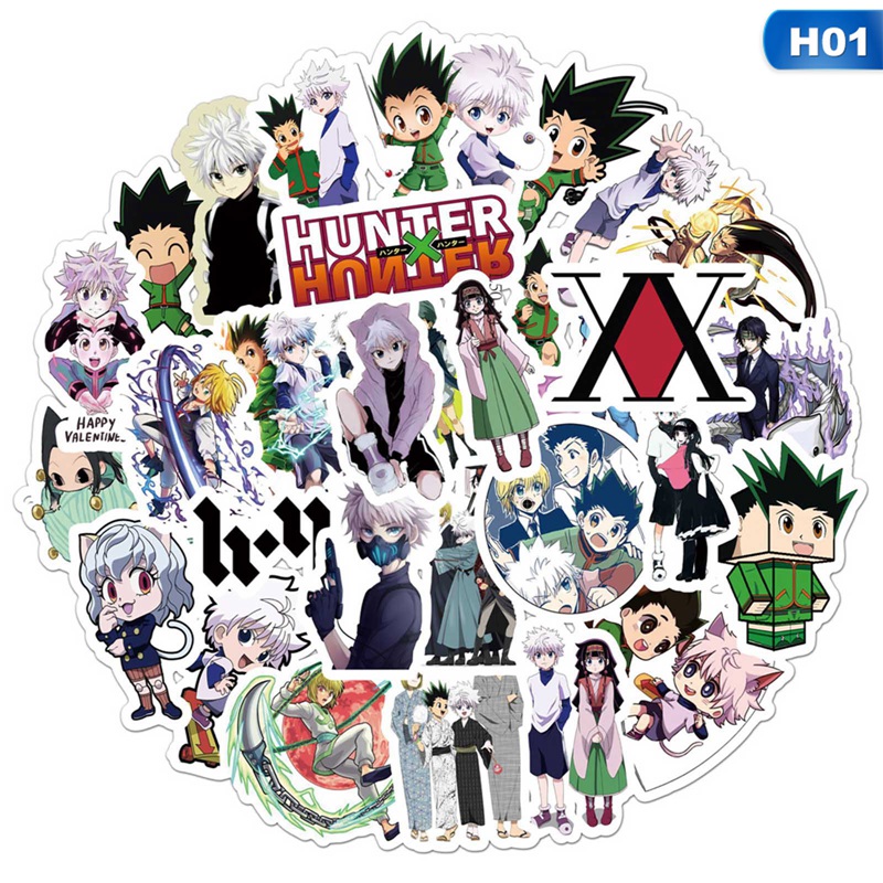 Set 100 Sticker Anime Hunter X Hunter Dùng Để Trang Trí Ô Tô / Laptop