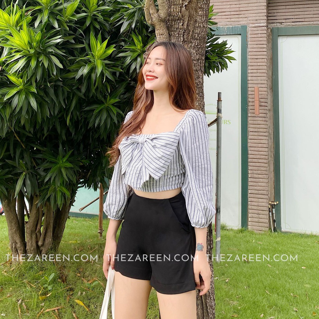 QUẦN SHORT DÂY KÉO BASIC ZAREEN SHO28 ĐEN