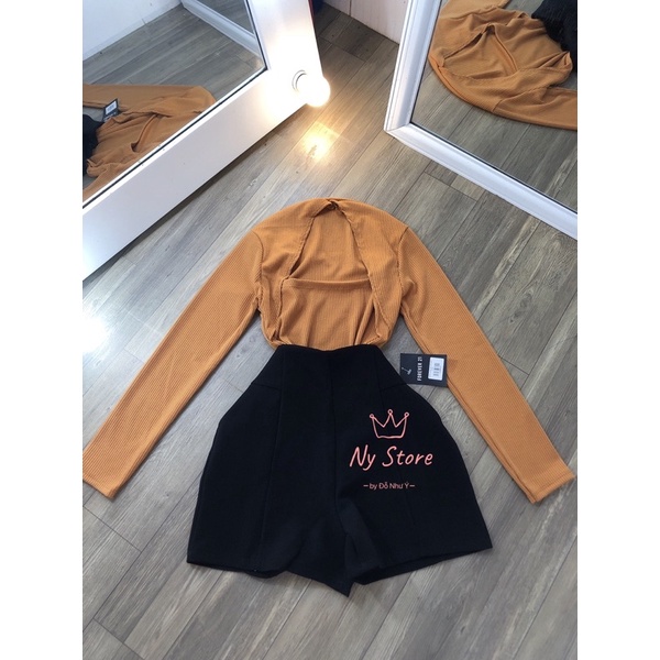 ÁO CỔ VUÔNG TAY DÀI