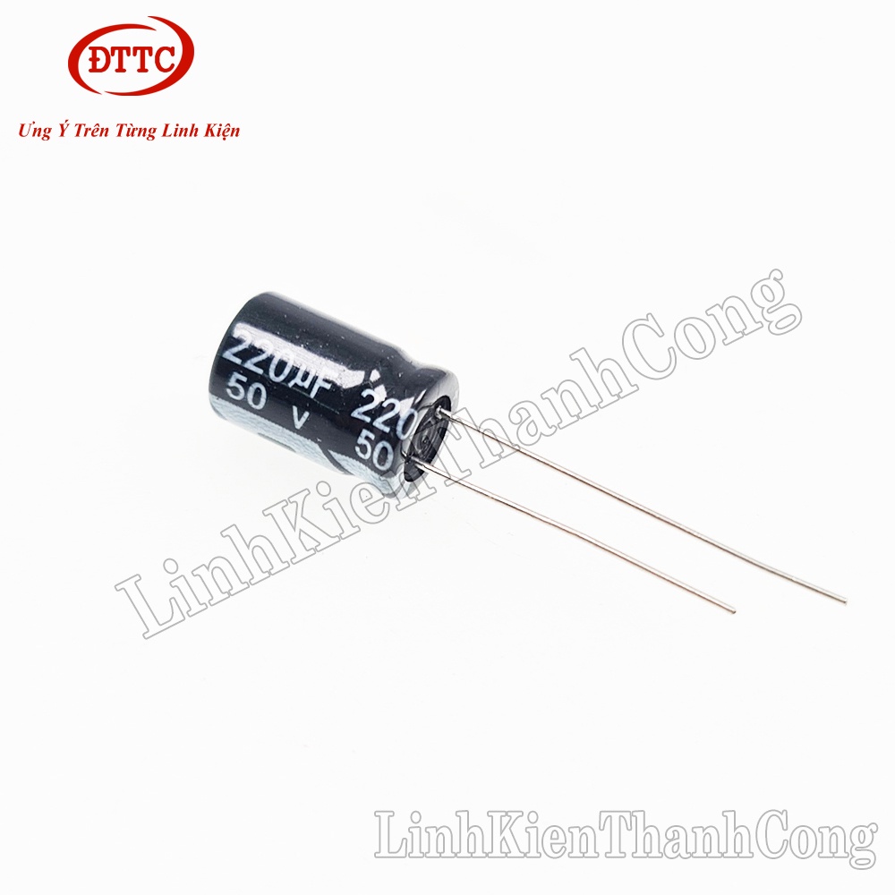 Tụ Hóa 220uF 50V (8x12mm)