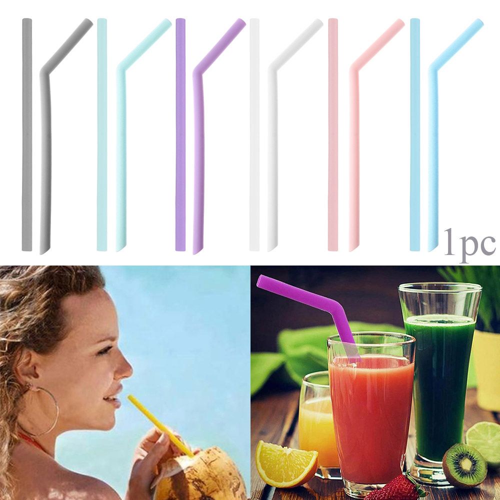 Ống hút bằng silicone nhiều màu tuỳ chọn có thể tái sử dụng