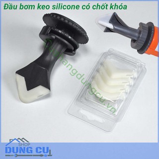 Bộ đầu bơm keo silicone có chốt giữ