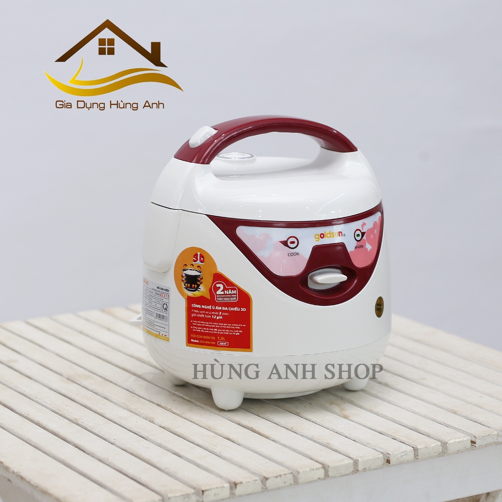 Nồi Cơm Điện mini Goldsun dung tích 1L, Thiết Kế Nhỏ Gọn, Công Nghệ Nấu 3D,Cơm Ngon, Chống Dính Tốt, BH 24 Tháng