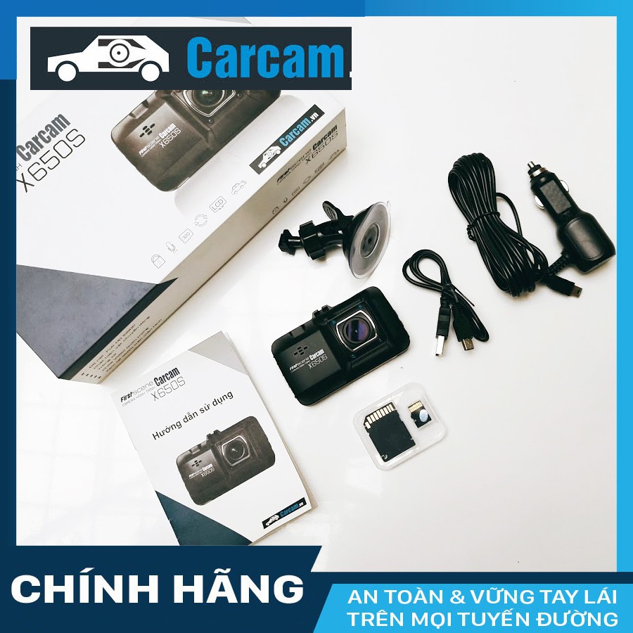 Camera hành trình ô tô CARCAM X650S + thẻ nhớ 32GB Class 10