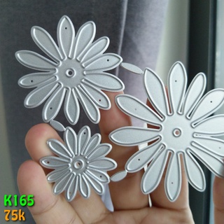 K165 - Khuôn Thép, Khuôn Kim Loại Cắt Hoa Cúc Họa Mi 3 Size Làm Hoa Trang Trí Nhà Cửa, Cắt Set Hoa Lá Kinh Doanh...
