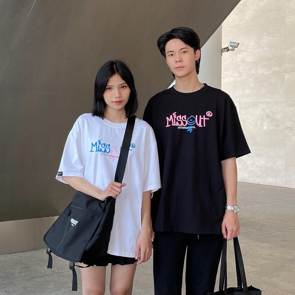 Áo Thun MISSOUT SMILEY tee nam nữ Full Tag tay cổ | BigBuy360 - bigbuy360.vn