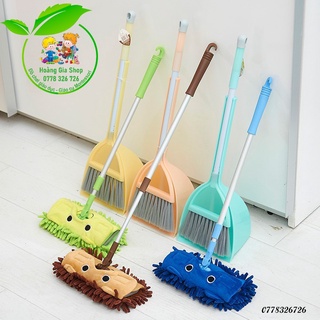 Bộ chổi hót rác và cây lau nhà cho bé