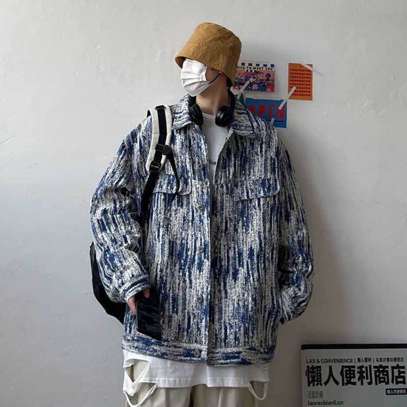 ÁO BÒ VẢI XƯỚC NAM HÀNG THỜI TRANG THU ĐÔNG 2021