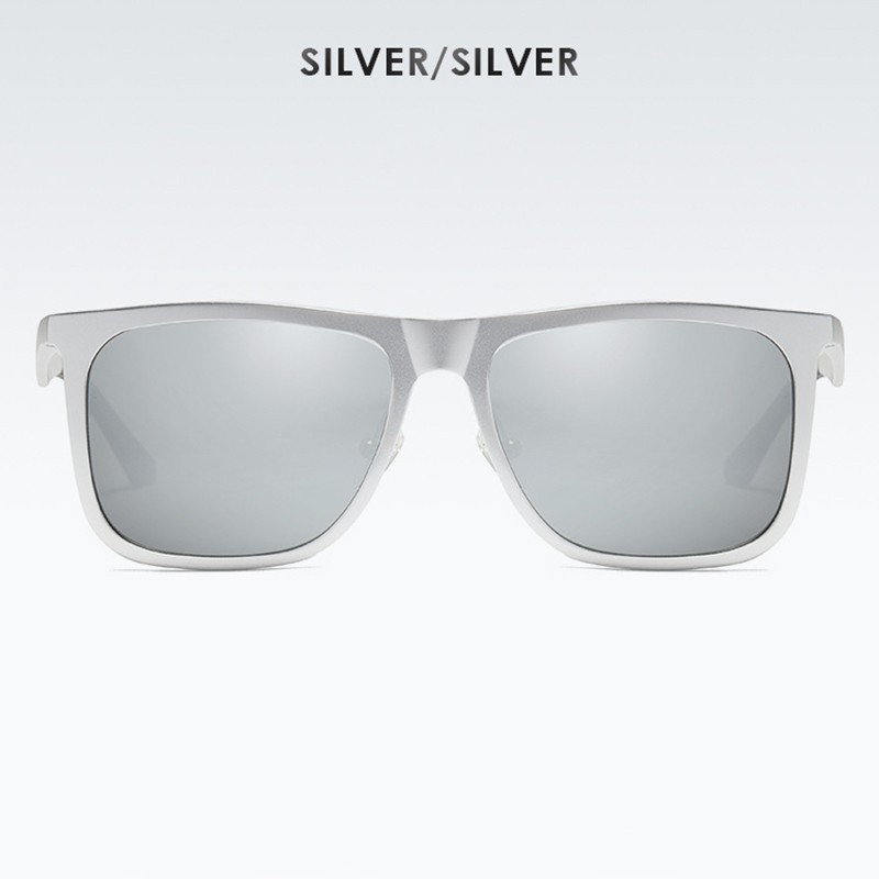 kính mát phân cực ⚡ FREESHIP ⚡  Kính mát tráng gương kiểu dáng vuông A8014 - Khung hợp kim | BigBuy360 - bigbuy360.vn