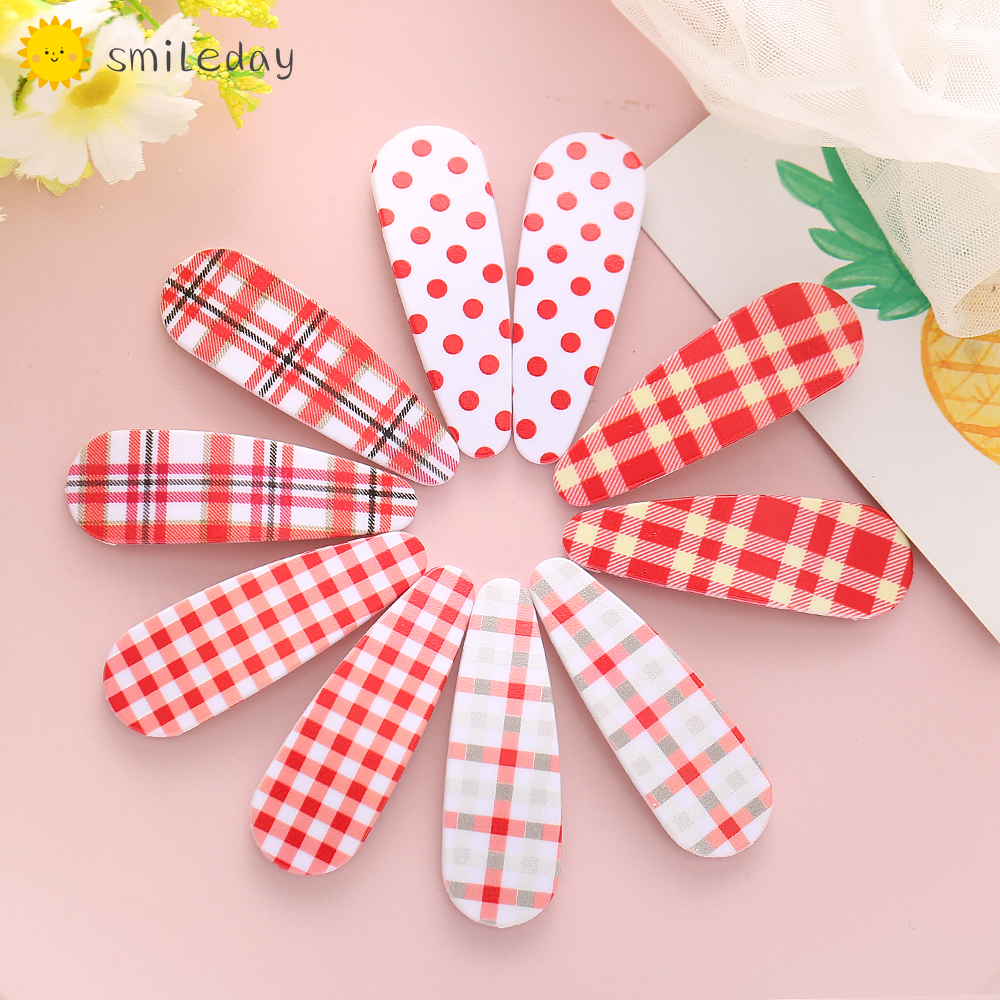 Kẹp Tóc Họa Tiết Chấm Bi Đơn Giản Phong Cách Hàn Quốc