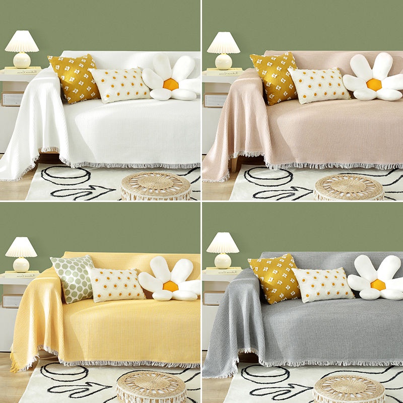 Vỏ Bọc Ghế Sofa Vỏ Bọc Đệm Ghế Sofa Bốn Mùa Toàn Diện Bằng Vải Cotton Hai Mặt Phong Cách ins Thông Dụng Cho Ghế Sofa Ngoài Trời