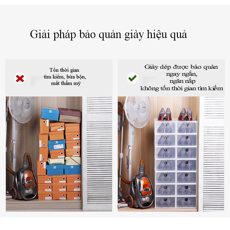 [bán sỉ&lẻ] HỘP ĐỰNG GIÀY NEWBOX| nhựa cứng chịu lực 20kg