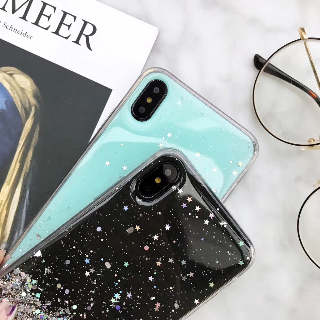 Huawei P40 Pro Plus Nova 3i 7 SE 5 Y5P Honor 30 Pro 30S Play 3 Glitter Case Silver Foil TPU Phone Covers Bling Starry Sky Soft Casing